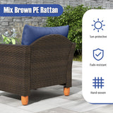 Tangkula  Patiojoy Outdoor PE Wicker Bistro Set