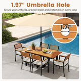 Tangkula Extendable Patio Dining Table for 4-8 People