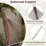 Tangkula 10.5FT Caribbean Double Hammock with Curved Spreader Bars