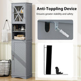 Tangkula 67" H Tall Bathroom Cabinet(15.5 x 12 x 67 Inch)