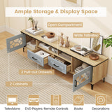 Tangkula Farmhouse TV Stand for TVs up to 80”