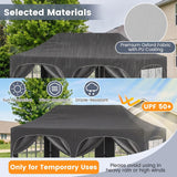 Tangkula 10 x 20 ft Pop Up Canopy with 6 Removable Sidewalls