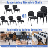 Tangkula Conference Room Chairs, Stackable Office Guest Chairs with Upholstered Back & Seat