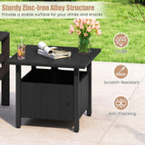 Tangkula Outdoor Table with Hole with 2 Sand Bags