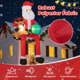 Tangkula 9.5 FT Christmas Inflatable Santa Outdoor Decoration