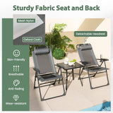 Tangkula Folding Patio Chairs Set
