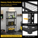 Tangkula 4-Tier Garage Storage Shelves for Warehouse Kitchen Pantry Basement, 27.5" x 12" x 60"