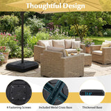 Tangkula 345 LBS Cantilever Umbrella Base with Wheels