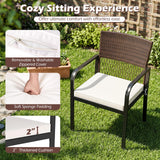 Tangkula Outdoor Dining Chairs Set of 4
