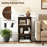 Tangkula 3-Cube Bookcase Floor Standing Open Bookshelf w/7-Position Adjustable Shelf