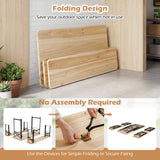 Tangkula 3 Piece Folding Picnic Table with 2 Benches