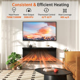 Tangkula 3-Sided Electric Fireplace Insert with Remote Control