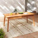 Tangkula Patio Extendable Dining Table for 6-8 People