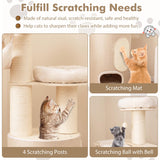 Tangkula 74 Inch Multi Level Tall Cat Tower with Sisal Scratching Posts