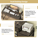 Tangkula 51" Home Office Desk with Printer Stand