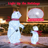 Tangkula 2-Piece Lighted Polar Bear Christmas Decorations