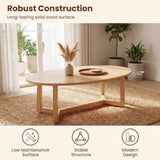 Tangkula 46" Oval Coffee Table for Living Room
