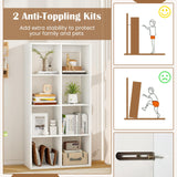 Tangkula 8-Cube Bookcase, 5-Tier Bookshelf with Open Compartments