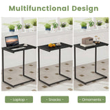 Tangkula 26.5" C-Shaped End Table for Bed