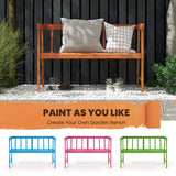 Tangkula Garden Bench with Slatted Seat for Porch, Park, Backyard