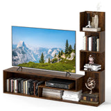 Tangkula Bookshelf TV Stand for TVs up to 50 Inch