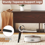 Tangkula Lift Top Coffee Table with Hidden Compartment & 2 Open Shelves