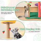 Tangkula Fruit Cat Tree with Scratching Posts