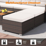 Tangkula 7 Pieces U Shape Outdoor Furniture Set