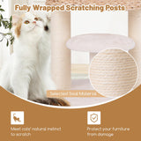 Tangkula Modern Cat Tree, 41 Inch Multi-Level Cat Tower with Cattail Fluff Condo & Top Perch