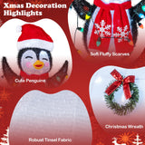 Tangkula Lighted Christmas Penguins & Igloo Decorations
