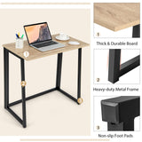 Tangkula Folding Computer Desk, 31” Foldable Drop Leaf Laptop Desk, Writing Desk Study Desk for Small Space
