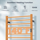 Tangkula 2-in-1 Towel Warmer Rack, 8 Bars Freestanding & Wall Mounted Towel Warmer Rack with LED Display, Built-in Timer