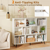 Tangkula 10-Cube Bookcase Modern 55”L Storage Bookshelf