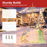 Tangkula 6 FT Christmas Lighted Nativity Scene Set, Indoor/Outdoor Pre-Lit Xmas Scene with 240 Warm White LED Lights