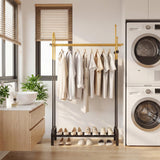 Tangkula Heavy Duty Clothes Rack | Freestanding Clothing Rack with Double Hanging Rods