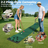 Tangkula 11 FT Golf Pong Putting Game Set with 2 Adjustable Putters
