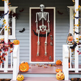 Tangkula Halloween Life Size Full Body Skeleton, 5.4Ft Festival Skeleton Prop Decoration