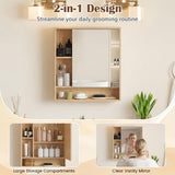 Tangkula Bathroom Cabinet with Mirror for Living Room