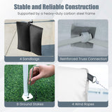 Tangkula 6.5x6.5 FT Pop Up Canopy UPF50+ Outdoor Canopy Tent with Removable Sidewalls