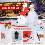 Tangkula 8 FT Christmas Inflatable Santa Claus