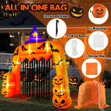 Tangkula 10.4 x 11.6 ft Halloween Inflatable Pumpkin Archway