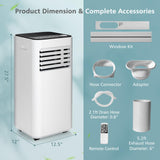 Tangkula 8000 BTU Portable Air Conditioner, with Fan & Dehumidifier Mode