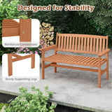 Tangkula Wooden Garden Bench for ackyard and Park