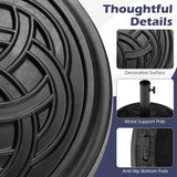 Tangkula 18" Round Umbrella Base with Adjustable Knob Fit 1.5"/1.9" Poles