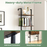 Tangkula 5-Tier Bookshelf with Drawer