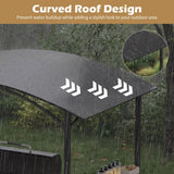 Tangkula 8 x 5 FT Grill Gazebo with 2 Metal Shelves 5 Hooks & 8 Ground Stakes