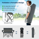 Tangkula 2 Person Camping Chair with Cup Holders