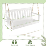 2 Person Hanging Porch Swing - Tangkula