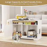 Tangkula Double Litter Box Enclosure(43 Inch )
