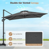 Tangkula 11 x 9 FT Patio Umbrella with Base Included